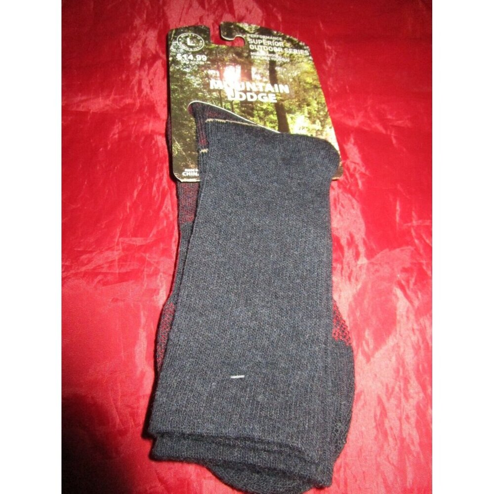 Mountain Lodge Merino Wool Performance Crew Socks Mens 9-12.5 Womens 10-13